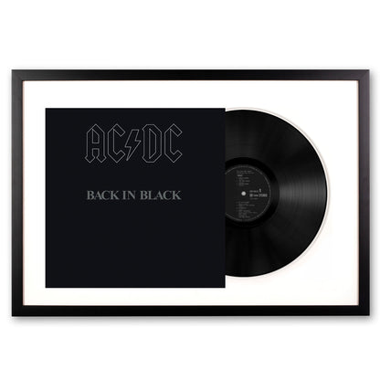 Framed AC/DC Back in Black Vinyl Album Art V398-SM-5107651-FD