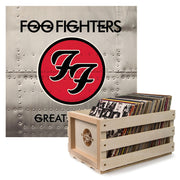 Crosley Record Storage Crate Foo Fighters Greatest Hits Vinyl Album Bundle V398-SM-88697369211-B