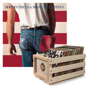 Crosley Record Storage Crate Bruce Springsteen Born In The U.S.A Vinyl Album Bundle V398-SM-88875014281-B
