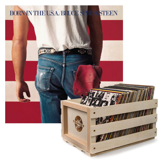 Crosley Record Storage Crate Bruce Springsteen Born In The U.S.A Vinyl Album Bundle V398-SM-88875014281-B