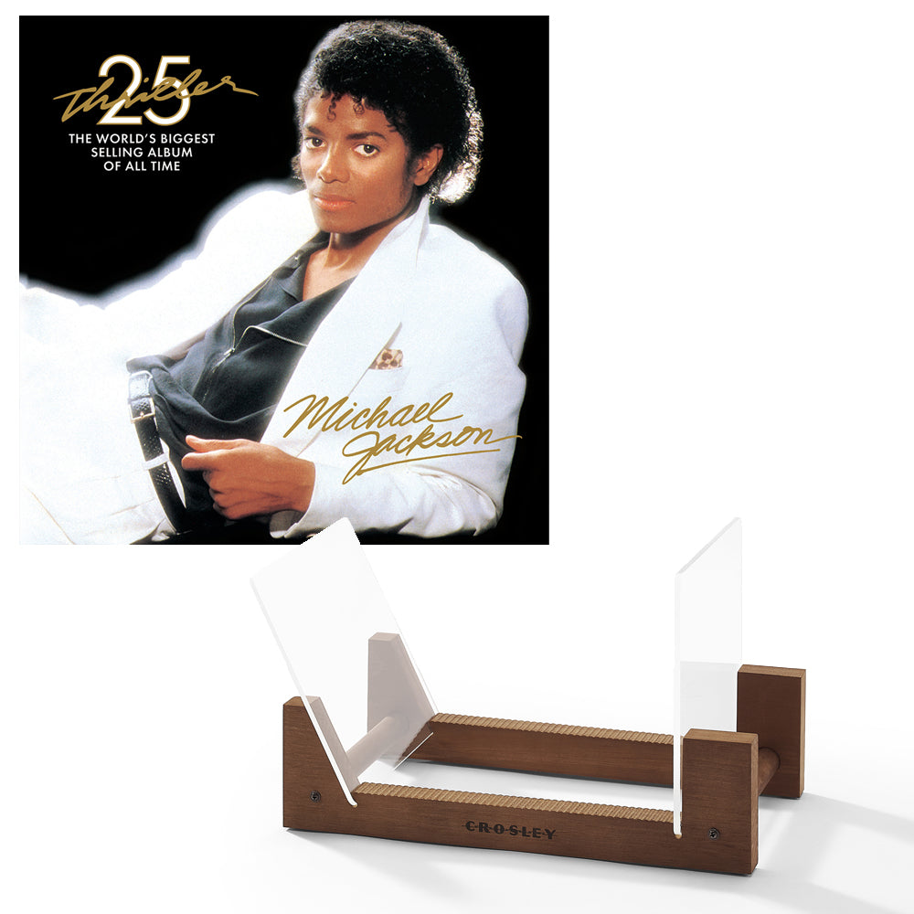 Michael Jackson Thriller Vinyl Album & Crosley Record Storage Display Stand V398-SM-88875143731-BS