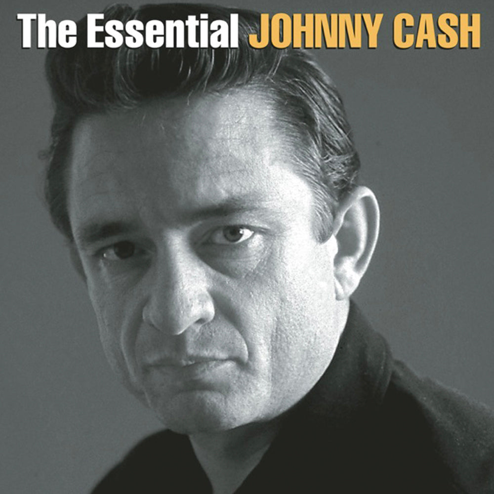 Johnny Cash The Essential Johnny Cash Vinyl Album & Crosley Record Storage Display Stand V398-SM-88875150651-BS