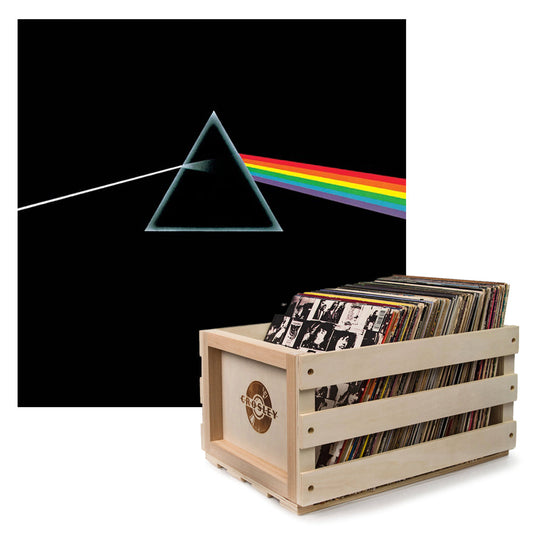 Crosley Record Storage Crate Pink Floyd The Dark Side Of The Moon Vinyl Album Bundle V398-SM-88875184251-B