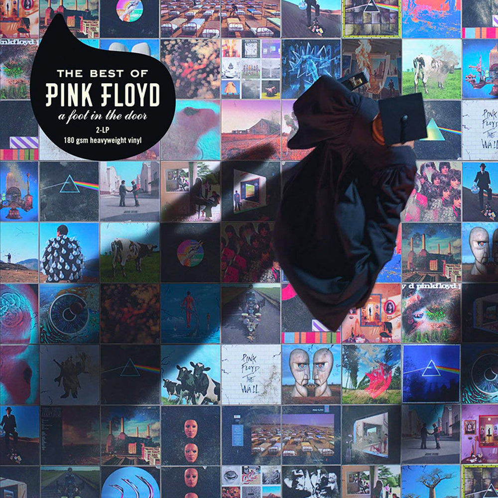 Crosley Record Storage Crate Pink Foyd The Best Of Pink Floyd: A Foot In The Door Vinyl Album Bundle V398-SM-88875184381-B