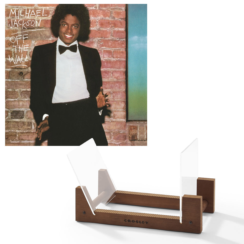 Michael Jackson Off The Wall Vinyl Album & Crosley Record Storage Display Stand V398-SM-88875189421-BS