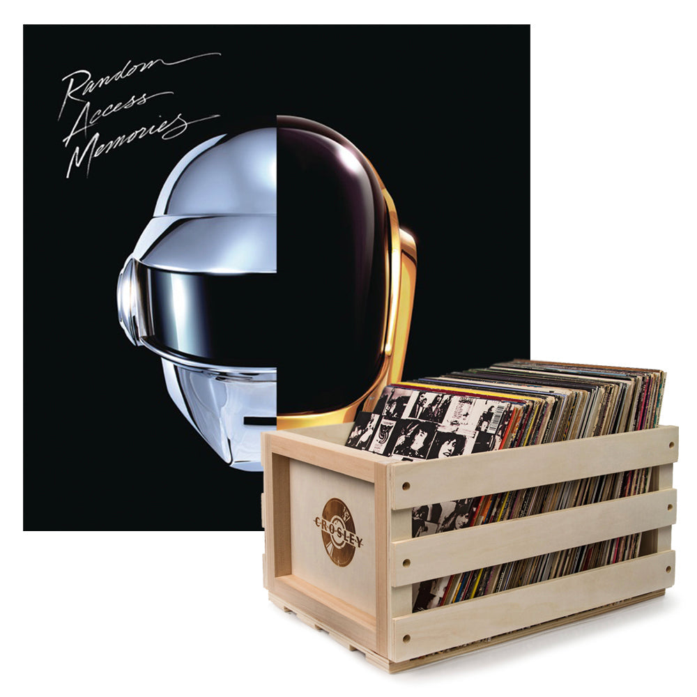 Crosley Record Storage Crate Daft Punk Random Access Memories Vinyl Album Bundle V398-SM-88883716861-B