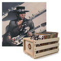Crosley Record Storage Crate Stevie Ray Vaughan Texas Flood Vinyl Album Bundle V398-SM-88985375421-B