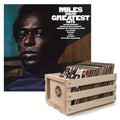 Crosley Record Storage Crate Miles Davis Greatest Hits Vinyl Album Bundle V398-SM-88985446121-B