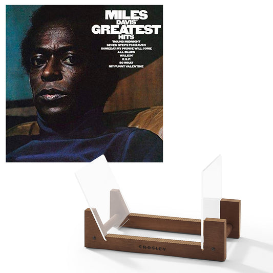 Miles Davis Greatest Hits Vinyl Album & Crosley Record Storage Display Stand V398-SM-88985446121-BS