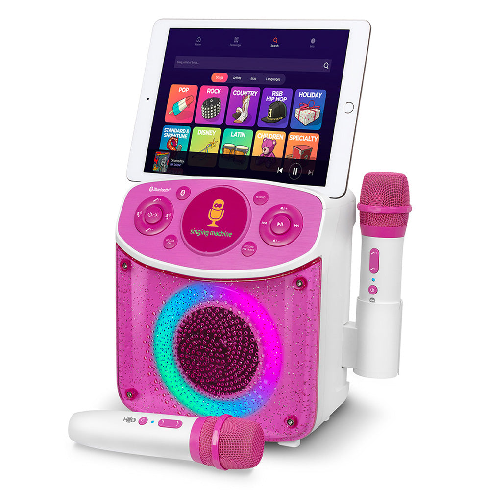 Singing Machine Mini Sparkle Bluetooth Karaoke Speaker - Pink V398-SML294P