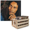 Crosley Record Storage Crate & Bob Marley - Legend - Vinyl Album Bundle V398-UM-060075303052-B