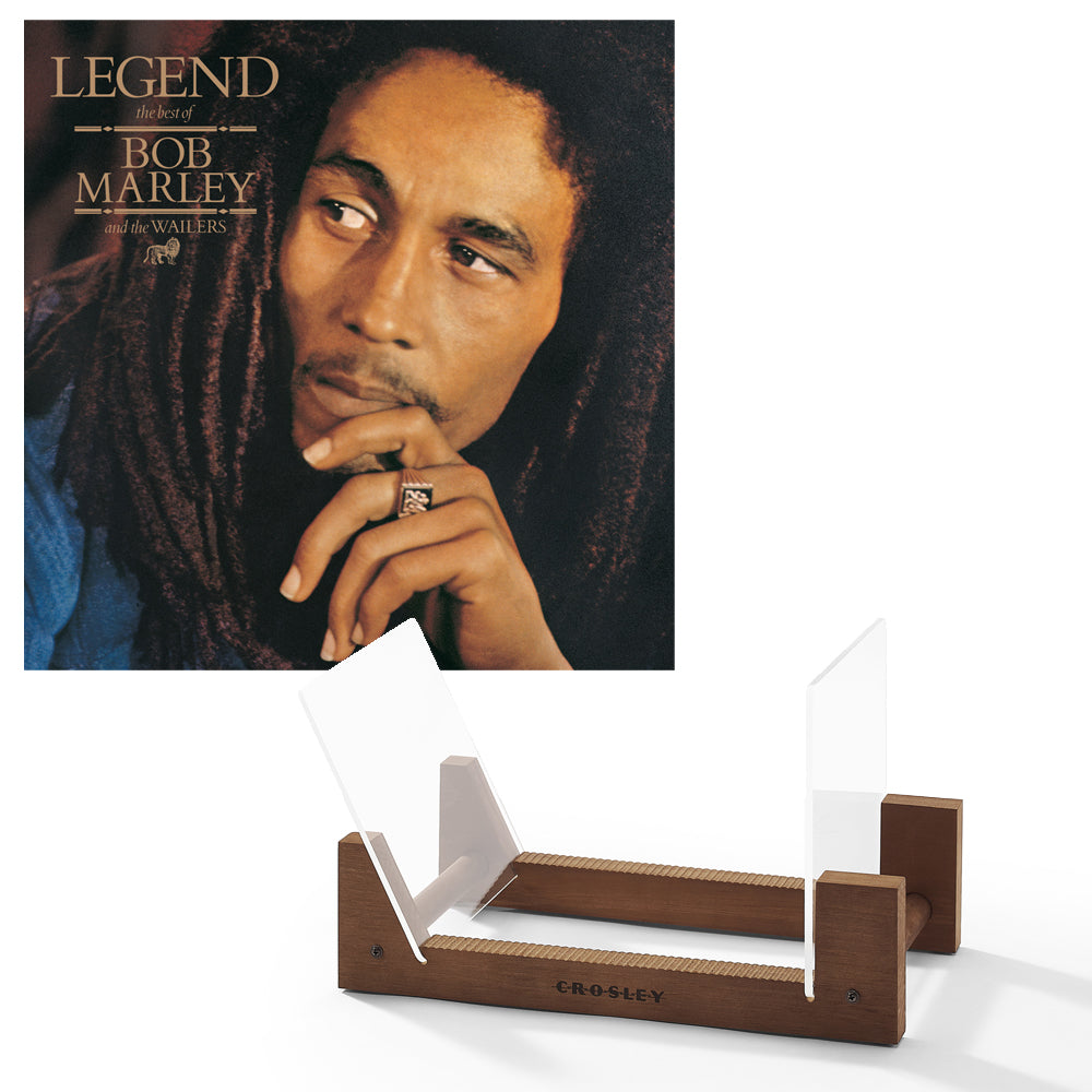 Bob Marley - Legend - Vinyl Album & Crosley Record Storage Display Stand V398-UM-060075303052-BS