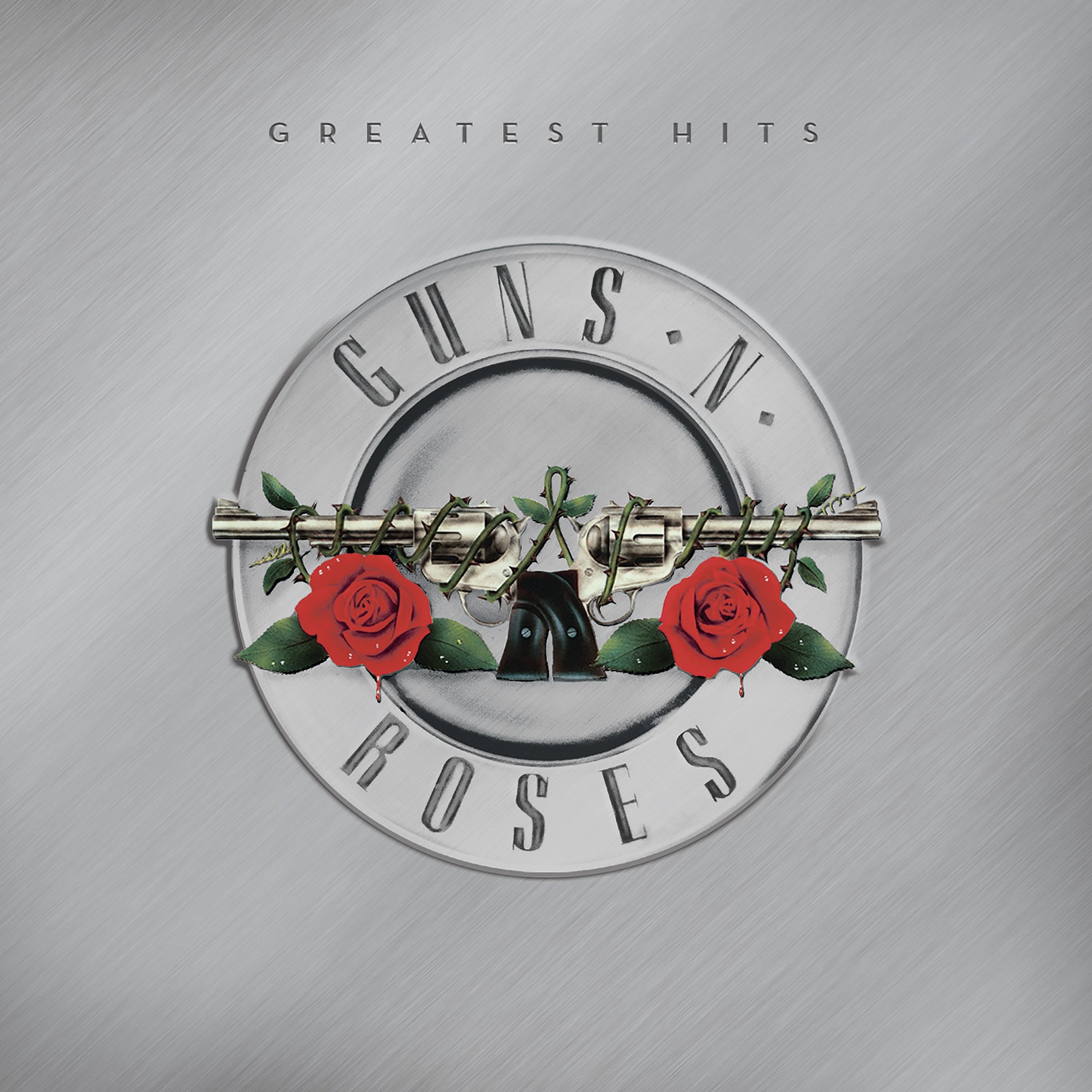 Guns N Roses Greatest Hits - Double Vinyl Album & Crosley Record Storage Display Stand V398-UM-0712479-BS