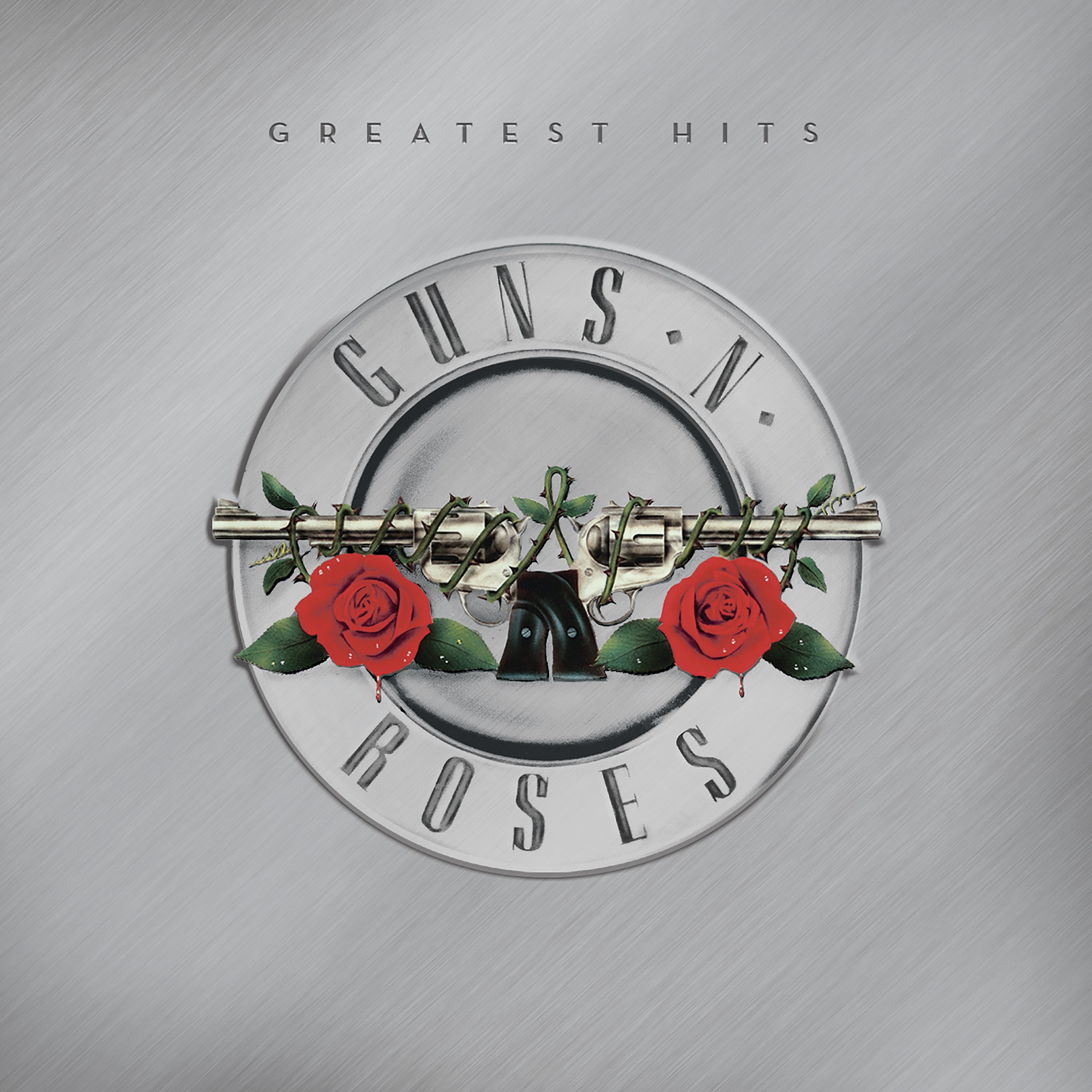 Guns N Roses Greatest Hits - Double Vinyl Album & Crosley Record Storage Display Stand V398-UM-0712479-BS