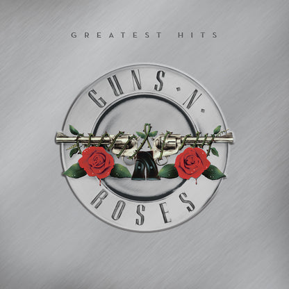 Guns N Roses Greatest Hits - Double Vinyl Album & Crosley Record Storage Display Stand V398-UM-0712479-BS