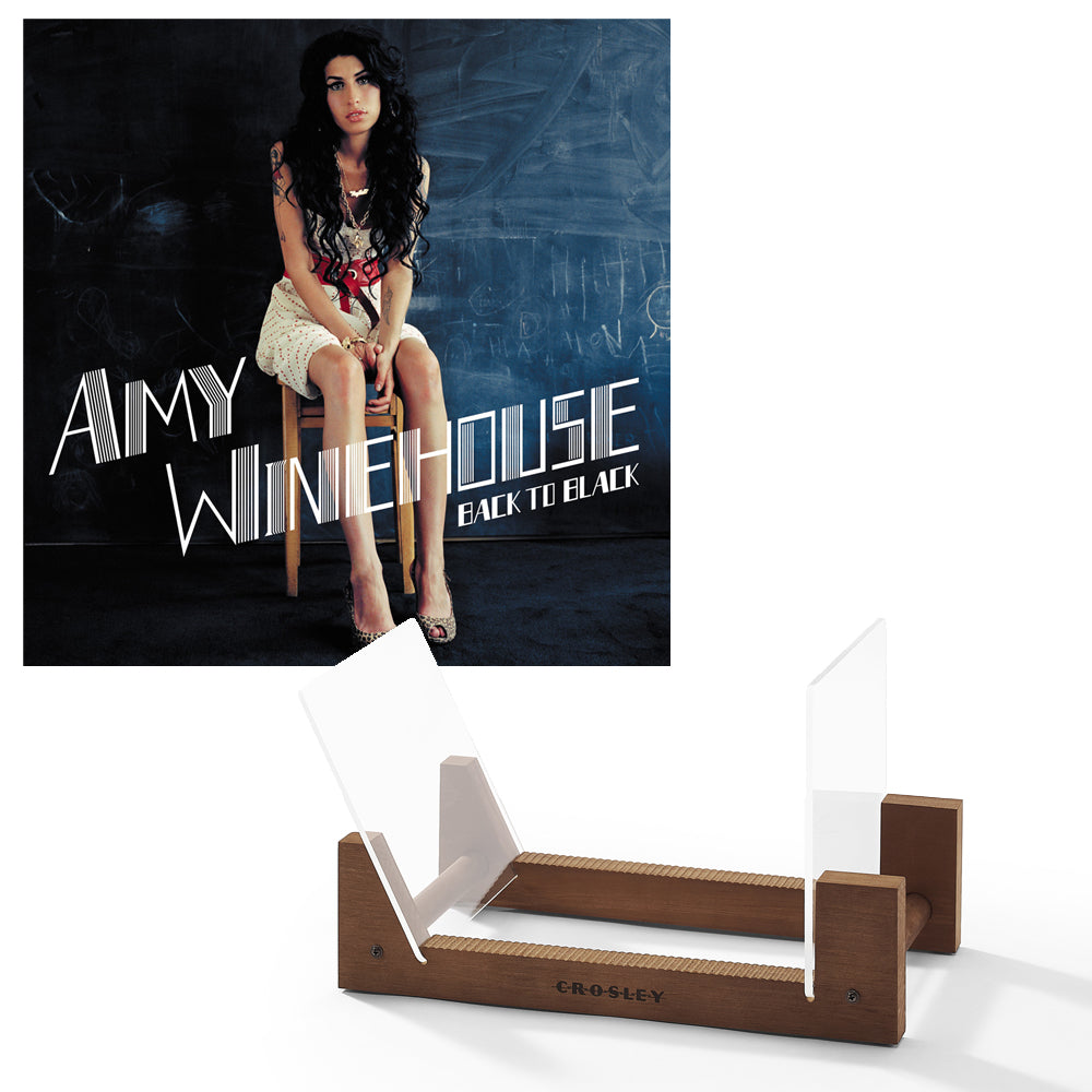Amy Winehouse Back To Black - Vinyl Album & Crosley Record Storage Display Stand V398-UM-1734128-BS