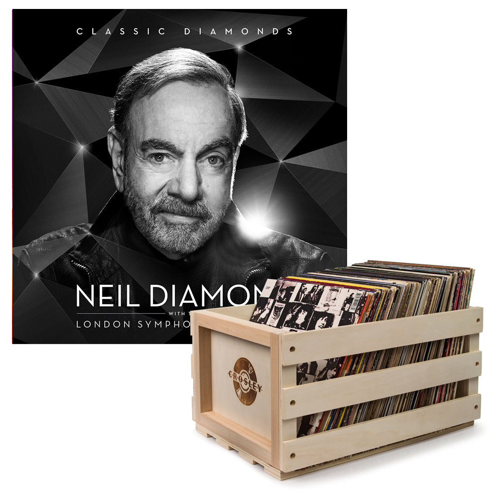 Crosley Record Storage Crate & Neil Diamond - Classic Diamonds With The London Symphony Orchestra - Double V398-UM-3509719-B