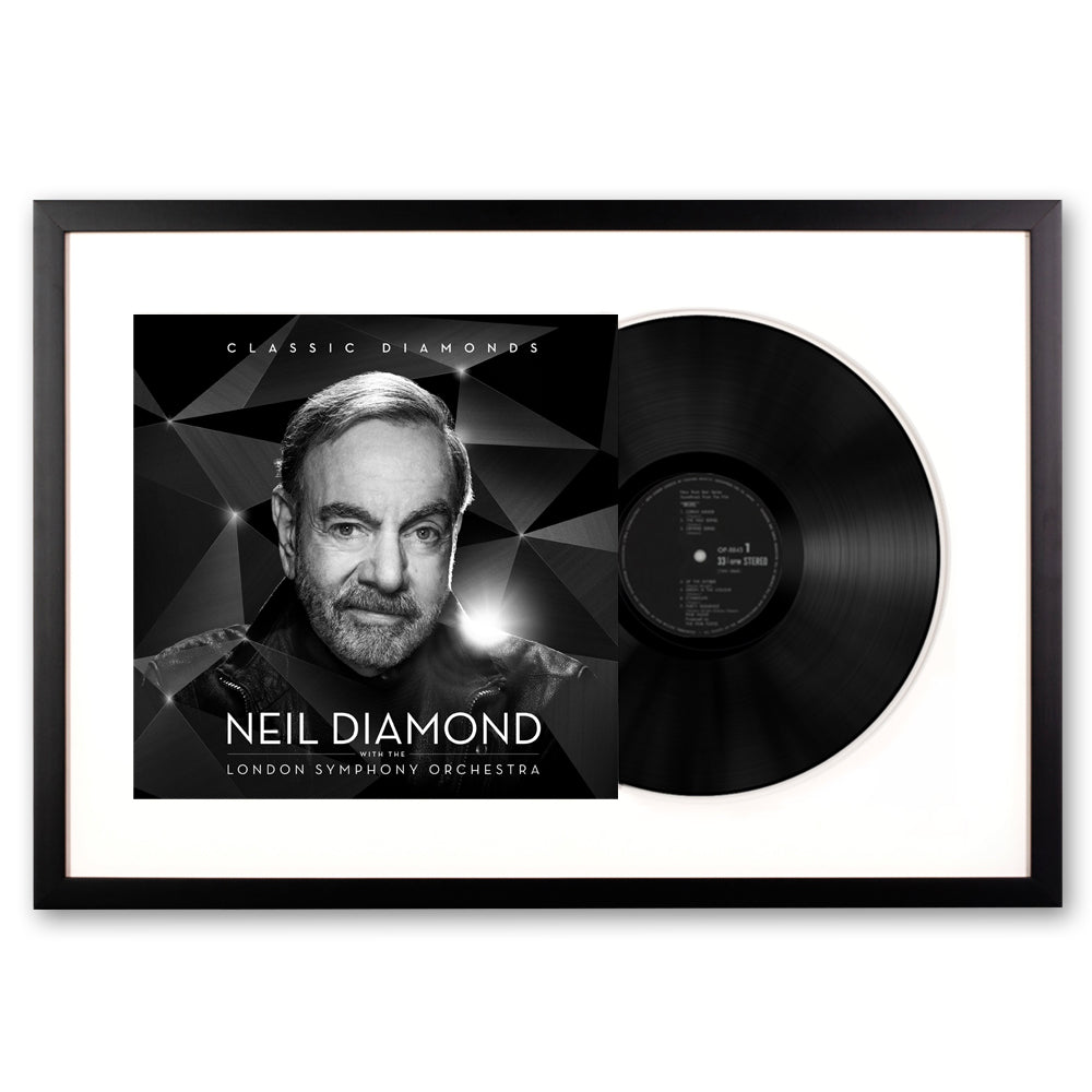 Framed Neil Diamond - Classic Diamonds with the London symphony orchestra - Double Vinyl Album Art V398-UM-3509719-FD