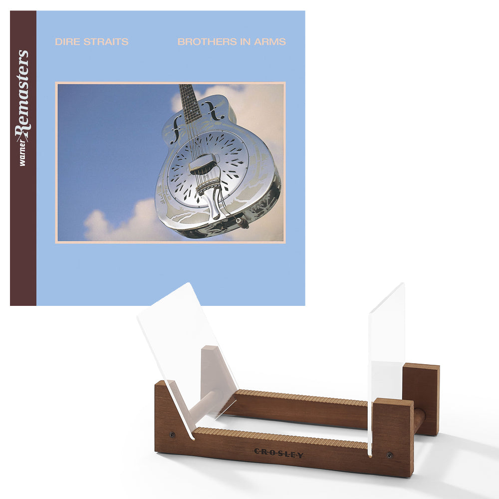 Dire Straits Brothers In Arms - Double Vinyl Album & Crosley Record Storage Display Stand V398-UM-3752907-BS