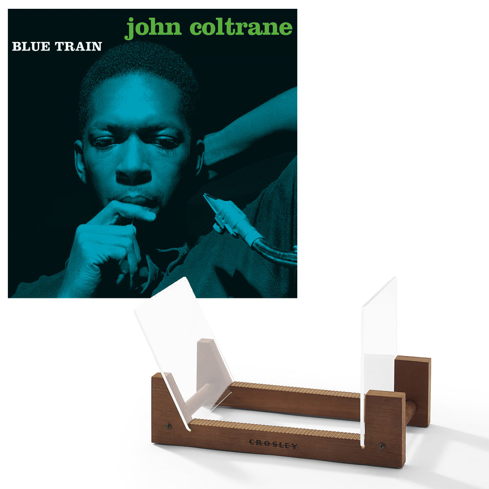 John Coltrane Blue Train - Vinyl Album & Crosley Record Storage Display Stand V398-UM-3771410-BS