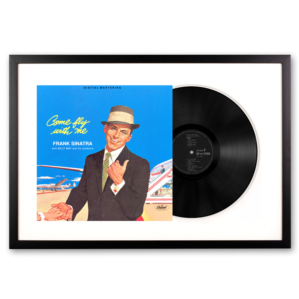 Framed Frank Sinatra - Come Fly with Me - Vinyl Album Art V398-UM-3776149-FD