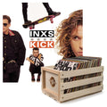 Crosley Record Storage Crate & Inxs Kick - Vinyl Album Bundle V398-UM-3777896-B
