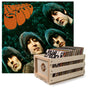 Crosley Record Storage Crate & The Beatles Rubber Soul - Vinyl Album Bundle V398-UM-3824181-B
