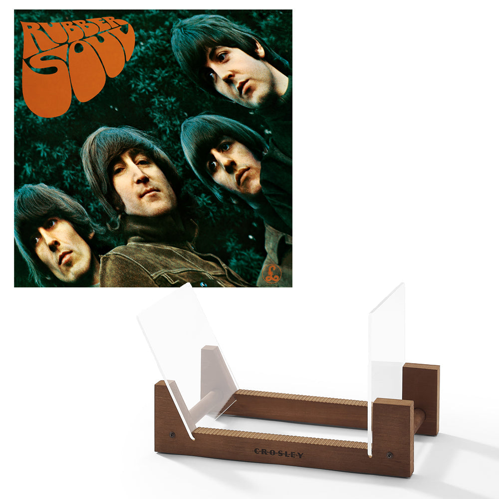 The Beatles Rubber Soul - Vinyl Album & Crosley Record Storage Display Stand V398-UM-3824181-BS