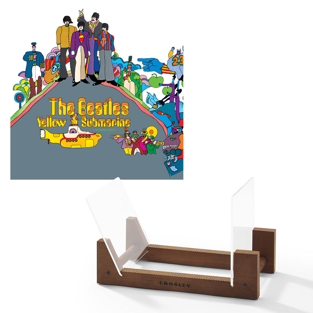 The Beatles - Yellow Submarine - Vinyl Album & Crosley Record Storage Display Stand V398-UM-3824671-BS