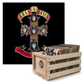 Crosley Record Storage Crate & Guns & Roses Appetite For Destruction - Vinyl Album Bundle V398-UM-4241481-B