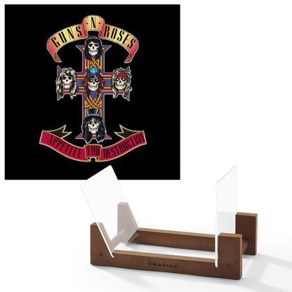 Guns & Roses Appetite For Destruction - Vinyl Album & Crosley Record Storage Display Stand V398-UM-4241481-BS