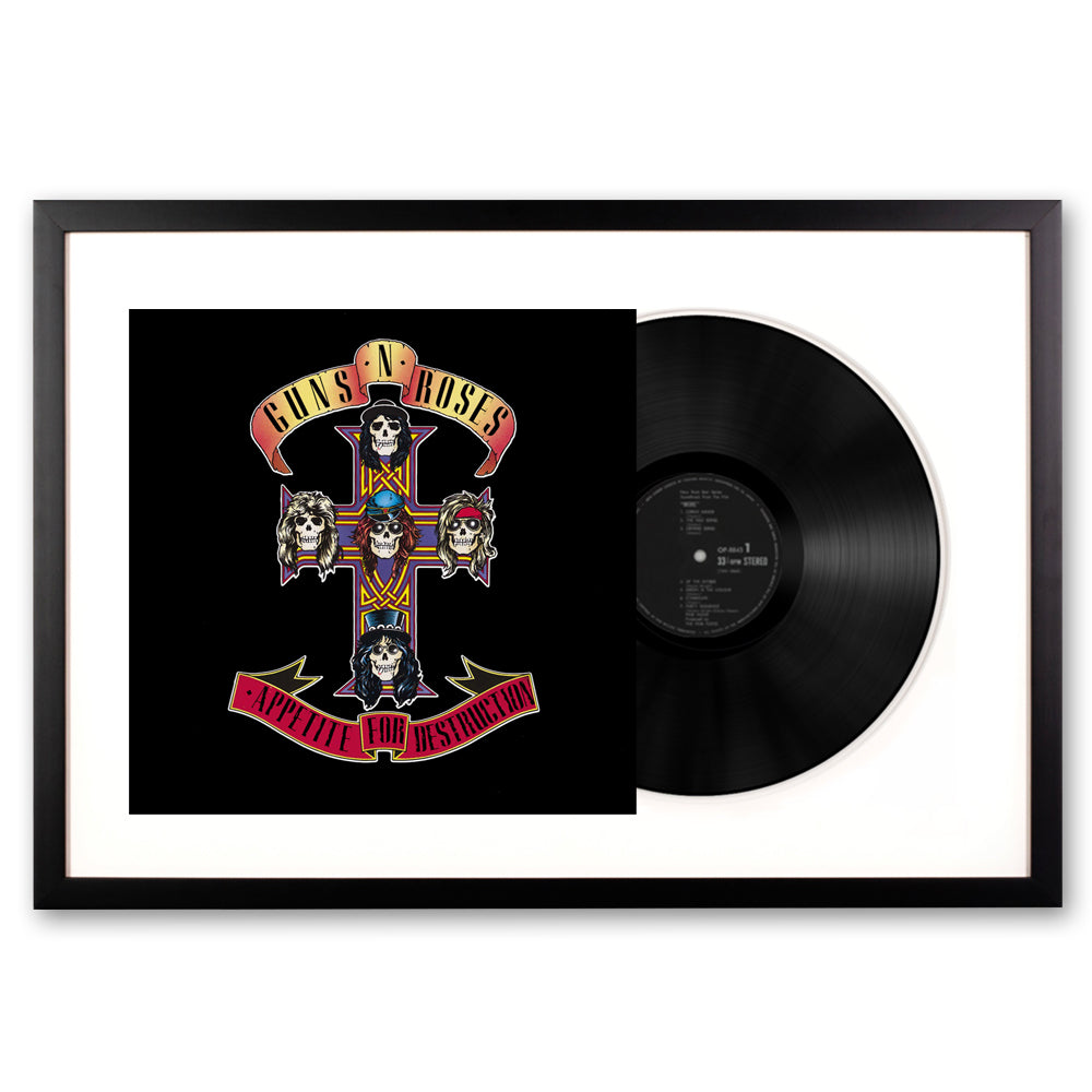 Framed Guns and Roses Appetite for Destruction Vinyl Album Art V398-UM-4241481-FD
