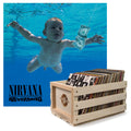 Crosley Record Storage Crate & Nirvana Nevermind - Vinyl Album Bundle V398-UM-4244251-B