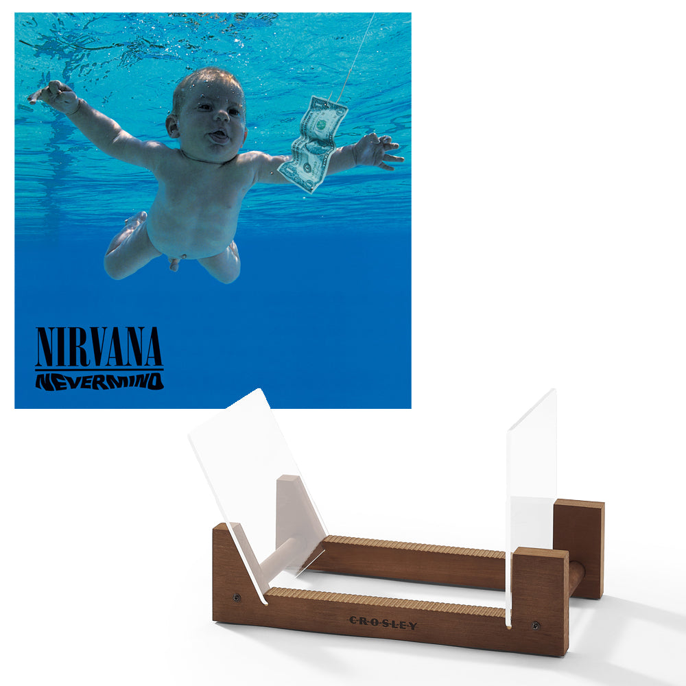 Nirvana Nevermind - Vinyl Album & Crosley Record Storage Display Stand V398-UM-4244251-BS