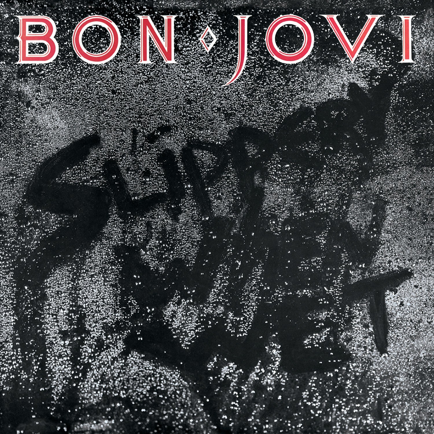 Bon Jovi Slippery When Wet - Vinyl Album & Crosley Record Storage Display Stand V398-UM-4702921-BS