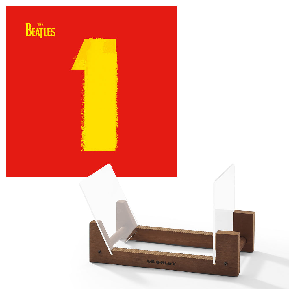 The Beatles - 1 - Double Vinyl Album & Crosley Record Storage Display Stand V398-UM-4756790-BS