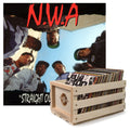 Crosley Record Storage Crate & N.W.A. Straight Outta Compton - Vinyl Album Bundle V398-UM-5346995-B