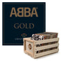 Crosley Record Storage Crate & Abba Gold - Double Vinyl Album Bundle V398-UM-5351106-B