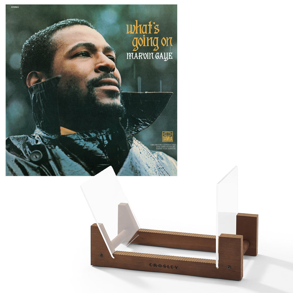 Marvin Gaye What's Going On - Vinyl Album & Crosley Record Storage Display Stand V398-UM-5353423-BS