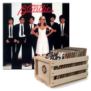 Crosley Record Storage Crate & Blondie - Parallel Lines - Vinyl Album Bundle V398-UM-5355034-B