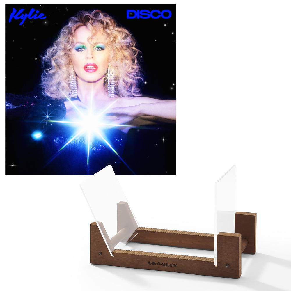 Kylie Disco - Black Vinyl Album & Crosley Record Storage Display Stand V398-UM-538634001-BS