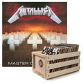 Crosley Record Storage Crate & Metallica Master Of Puppets - Vinyl Album Bundle V398-UM-5738259-B