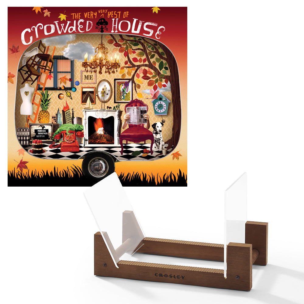 Crowded House The Very Very Best Of Crowed House - Double Vinyl Album & Crosley Record Storage Display Stand V398-UM-5784758-BS