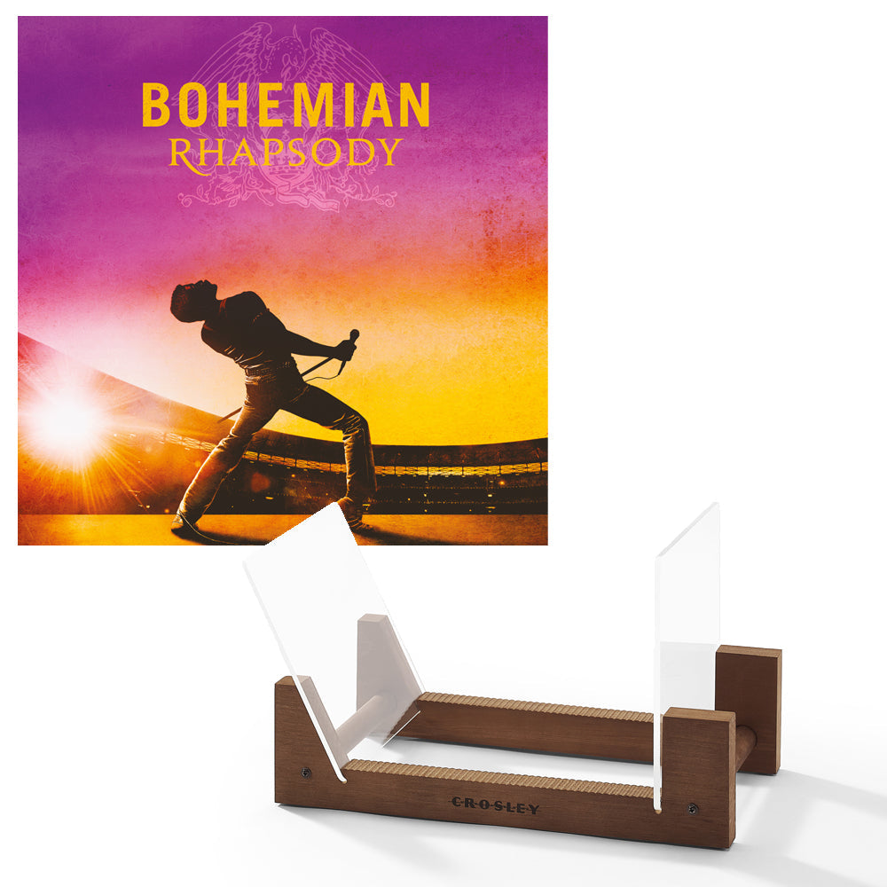 Queen - Bohemian Rhapsody - Double Vinyl Album & Crosley Record Storage Display Stand V398-UM-6798872-BS