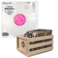 Crosley Record Storage Crate & Lady Gaga Chromatica - Vinyl Album Bundle V398-UM-878904-B