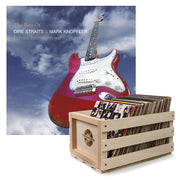 Crosley Record Storage Crate & Dire Straits, Mark K The Best Of Dire Straits - Double Vinyl Album Bundle V398-UM-9875767-B