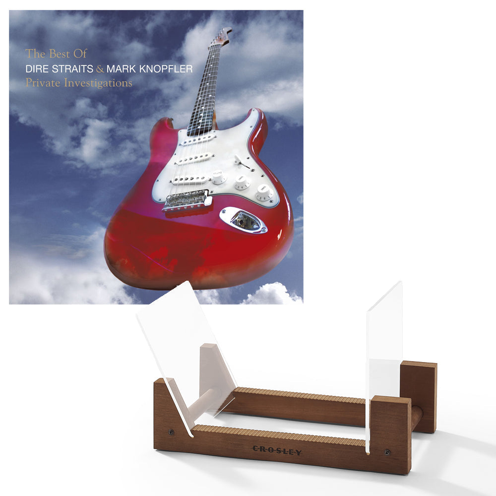 Dire Straits, Mark K The Best Of Dire Straits - Double Vinyl Album & Crosley Record Storage Display Stand V398-UM-9875767-BS