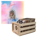 Crosley Record Storage Crate & Taylor Swift Lover 2P Vinyl Album Bundle V398-UM-B003097201-B