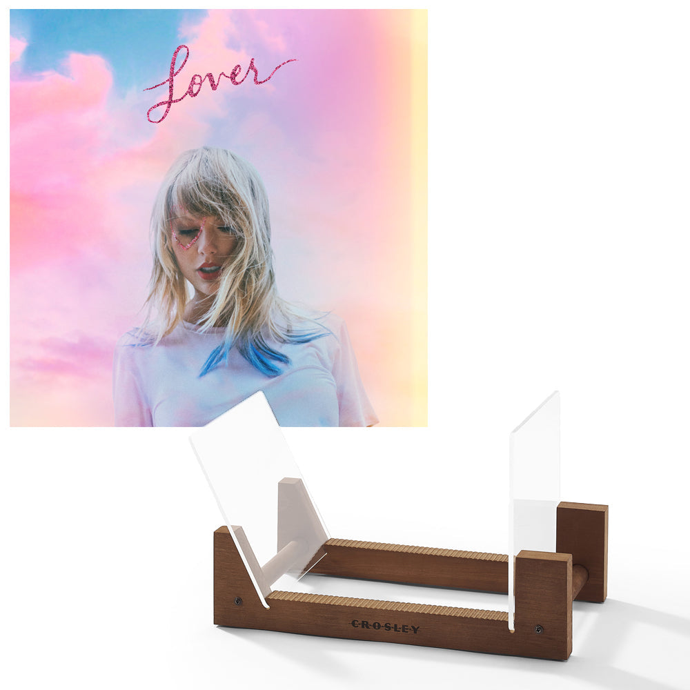 Taylor Swift Lover 2P Vinyl Album & Crosley Record Storage Display Stand V398-UM-B003097201-BS