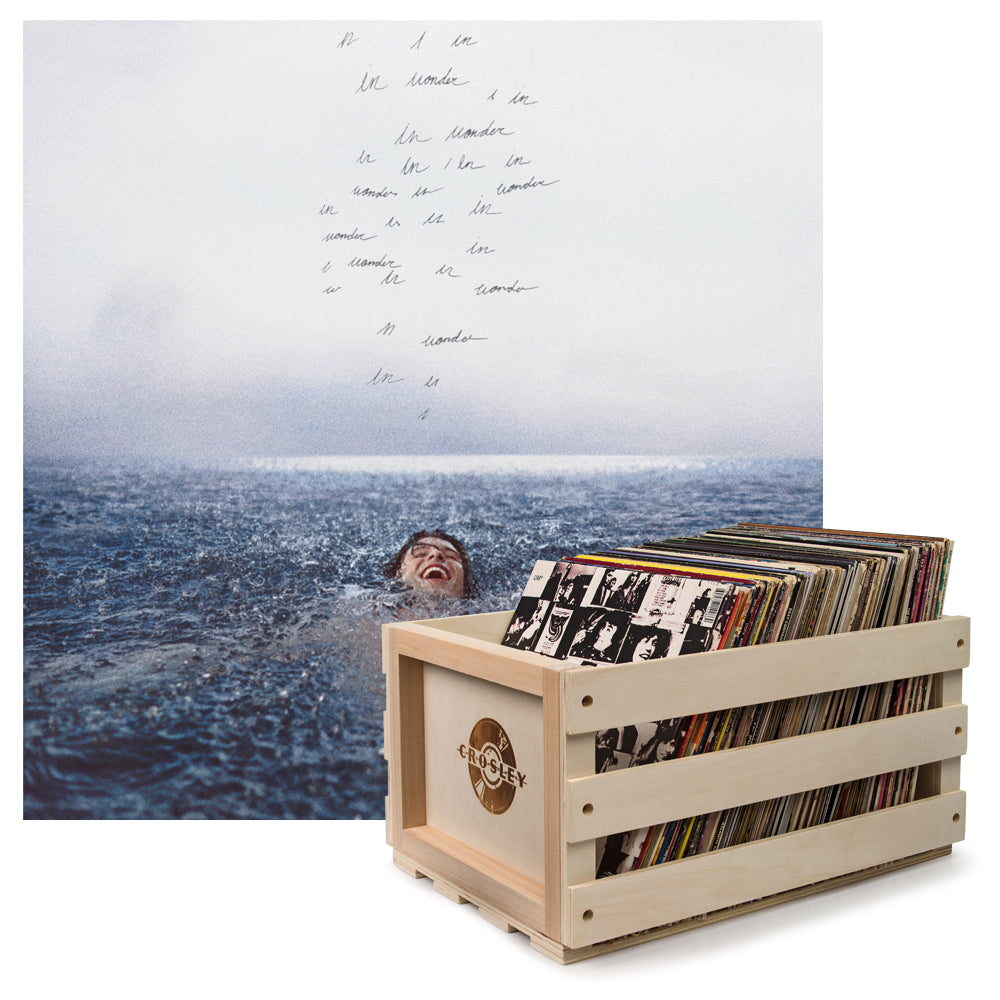 Crosley Record Storage Crate & Shawn Mendes Wonder - Vinyl Album Bundle V398-UM-B003298601-B